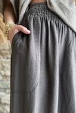 Basso Shirring Wide Leg Pant Chocolate